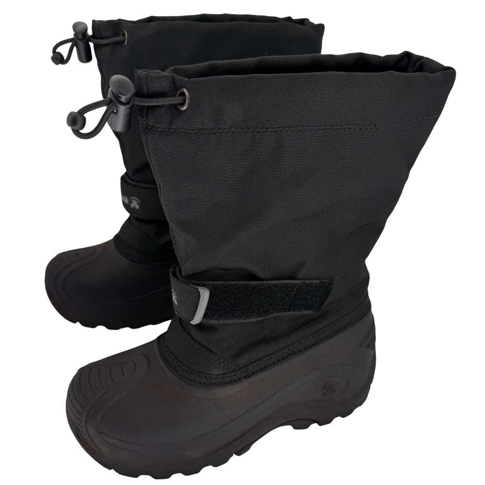 Kamik Kids Waterproof Winter Snow Boots Black Insulated Felt‎ Lined Size 12